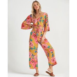 Billabong Wide Leg Floral Pants • Women’s Small
